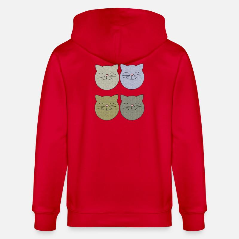 Pack Chats 4 - Veste à capuche bio CULTIVATOR Stanley/Stella Unisexe - rouge