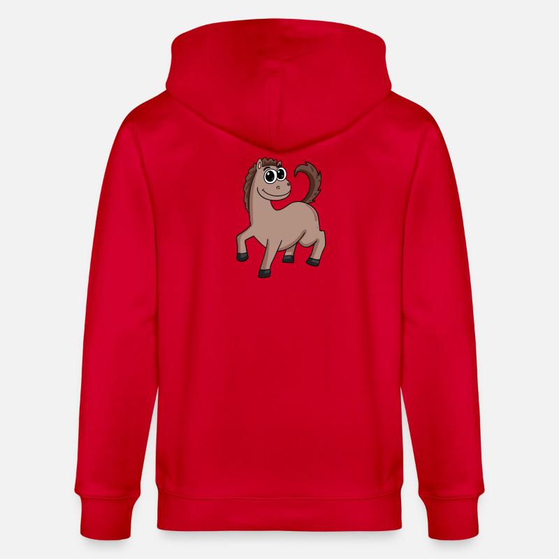 Pferd Pferdebesitzer - Stanley/Stella Unisex Bio-Kapuzenjacke CULTIVATOR  - Rot