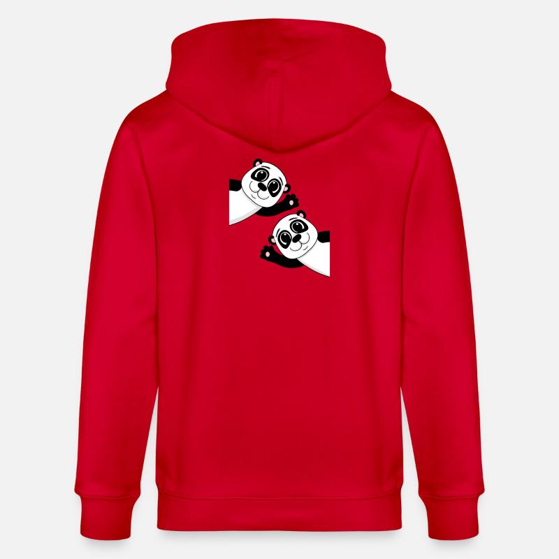 Pandas mignons - Veste à capuche bio CULTIVATOR Stanley/Stella Unisexe - rouge