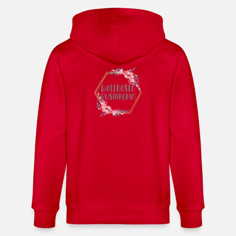 Busfahrerin Bus Beruf Geschenk - Stanley/Stella Unisex Bio-Kapuzenjacke CULTIVATOR  - Rot