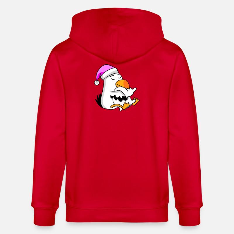 Möwe Müde Ausschlafen Schlafen Mädchen - Stanley/Stella Unisex Bio-Kapuzenjacke CULTIVATOR - Rot