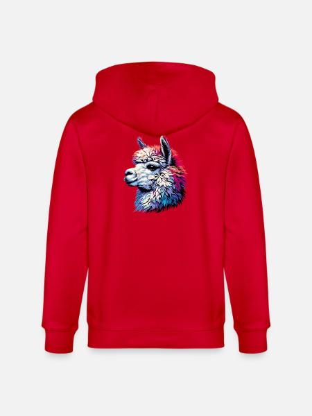 Alpaca - Stanley/Stella CULTIVATOR  Unisex Organic Hooded Jacket - red