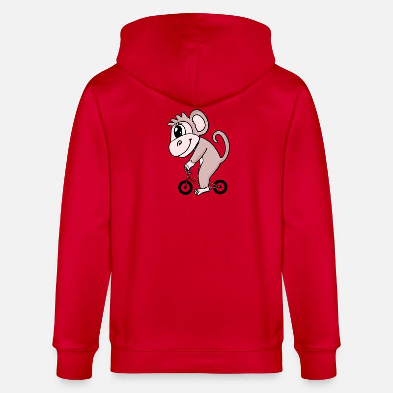 Vélo de singe - Veste à capuche bio CULTIVATOR Stanley/Stella Unisexe - rouge