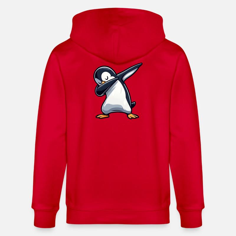 Pingouin Dab Dabbing Cool Décontracté - Veste à capuche bio CULTIVATOR Stanley/Stella Unisexe - rouge