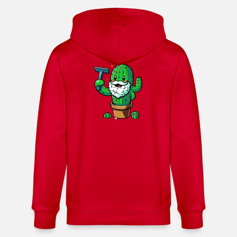 Cactus rasiert sich den Bart - Stanley/Stella Unisex Bio-Kapuzenjacke CULTIVATOR - Rot