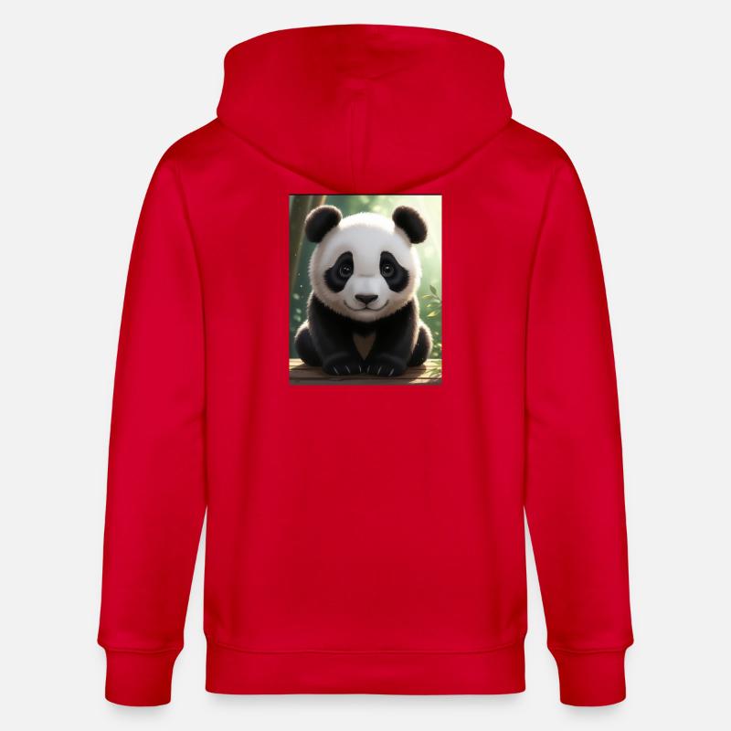 Conception Panda - Veste à capuche bio CULTIVATOR Stanley/Stella Unisexe - rouge