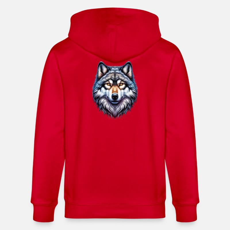 Wolf - Stanley/Stella Unisex Bio-Kapuzenjacke CULTIVATOR  - Rot