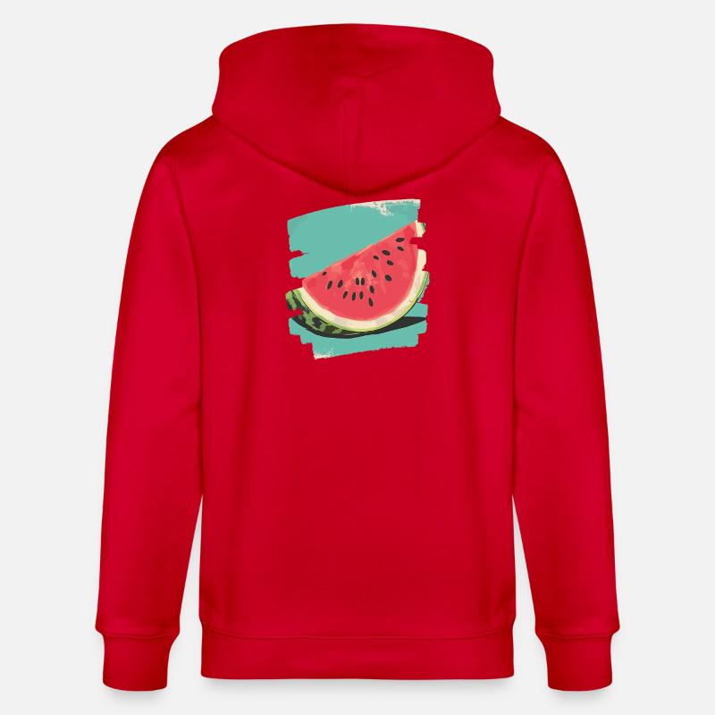 Pastèque - Veste à capuche bio CULTIVATOR Stanley/Stella Unisexe - rouge