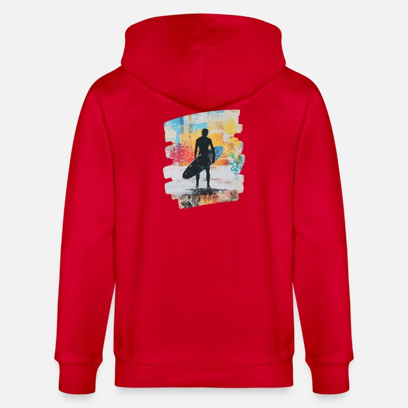 Surfeur Surf Planche de surf Surf - Veste à capuche bio CULTIVATOR Stanley/Stella Unisexe - rouge