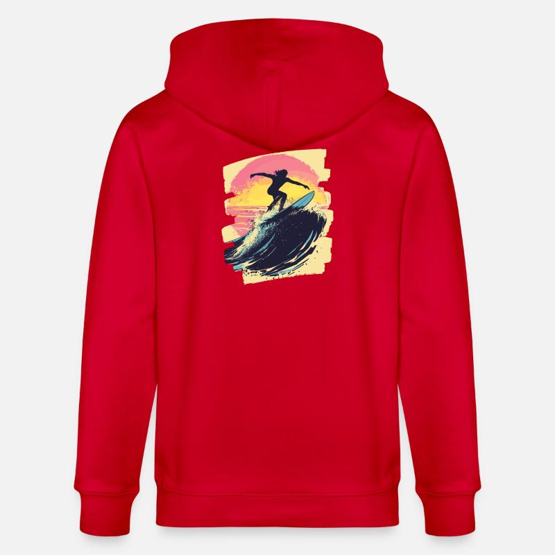 Surfeur Surf Planche de surf Surf - Veste à capuche bio CULTIVATOR Stanley/Stella Unisexe - rouge