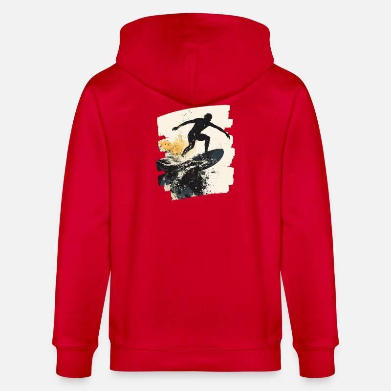 Surfeur Surf Planche de surf Surf - Veste à capuche bio CULTIVATOR Stanley/Stella Unisexe - rouge