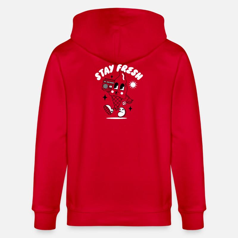 Rétro Stay Fresh Illustration de rêve - Veste à capuche bio CULTIVATOR Stanley/Stella Unisexe - rouge