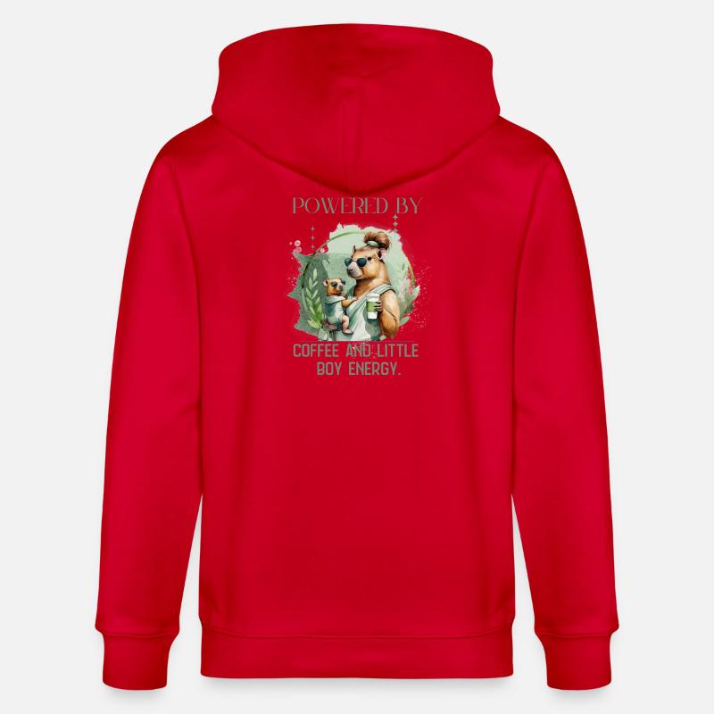 Boy Mom – Énergie Calme | Maternité douce - Veste à capuche bio CULTIVATOR Stanley/Stella Unisexe - rouge