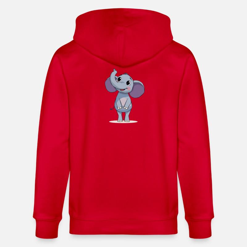 Conception graphique d’éléphant mignon - Veste à capuche bio CULTIVATOR Stanley/Stella Unisexe - rouge