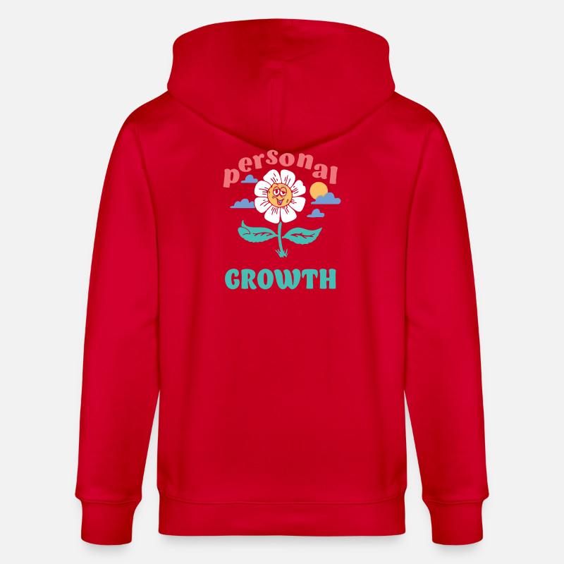 Persönliches Wachstum Daisy - Stanley/Stella Unisex Bio-Kapuzenjacke CULTIVATOR  - Rot
