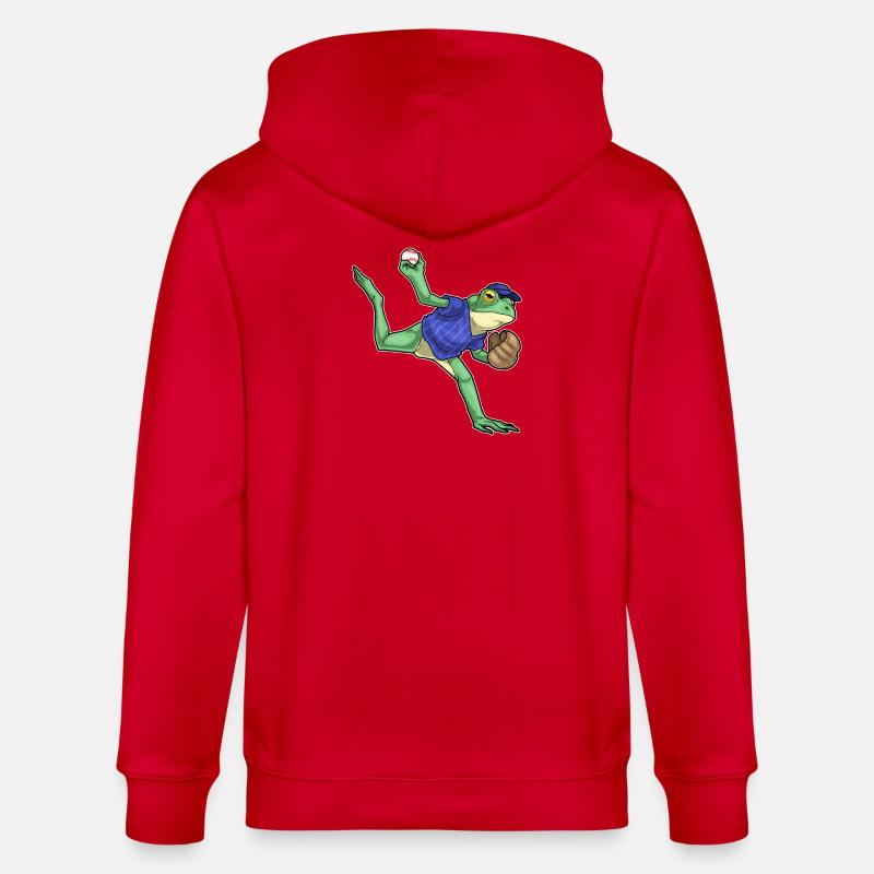 Frosch Baseball Baseballhandschuh - Stanley/Stella Unisex Bio-Kapuzenjacke CULTIVATOR  - Rot