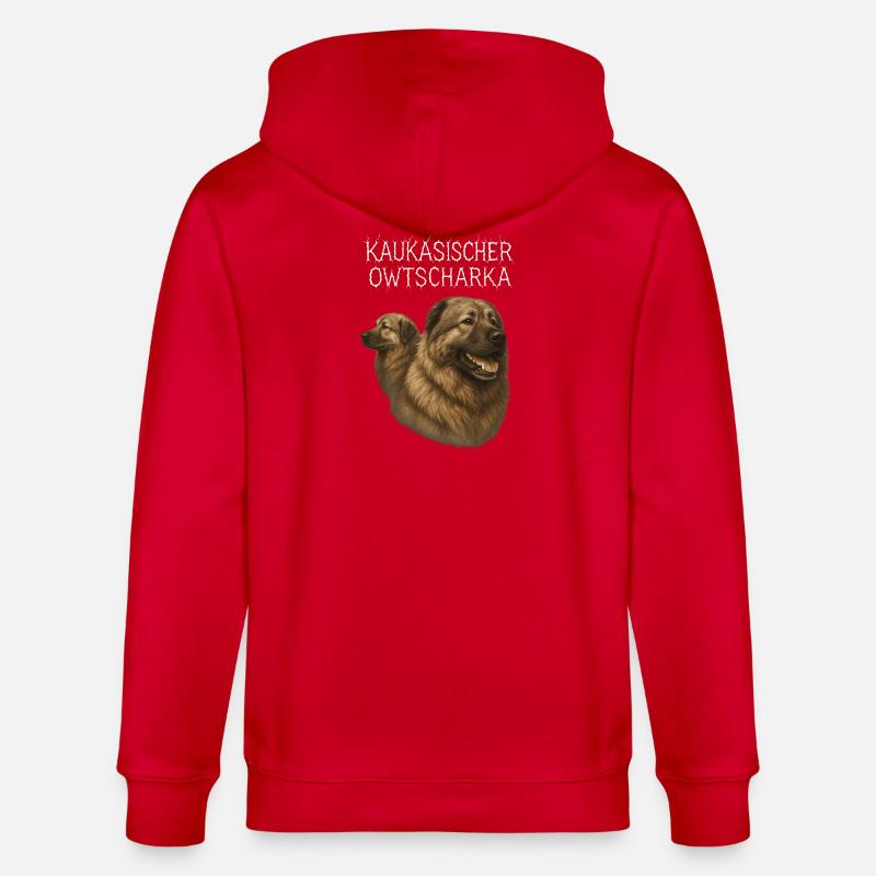 Kaukasischer Owtscharka - Stanley/Stella Unisex Bio-Kapuzenjacke CULTIVATOR  - Rot