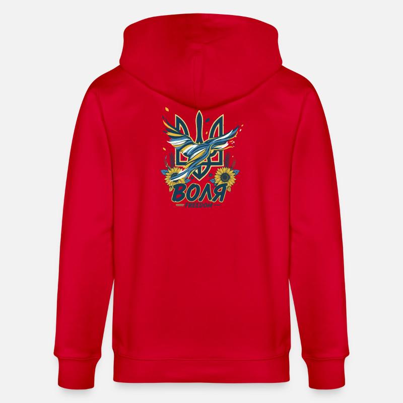 Trident de la liberté de Volya - Veste à capuche bio CULTIVATOR Stanley/Stella Unisexe - rouge