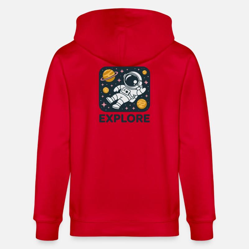 Explorez l’astronaute de l’espace - Veste à capuche bio CULTIVATOR Stanley/Stella Unisexe - rouge