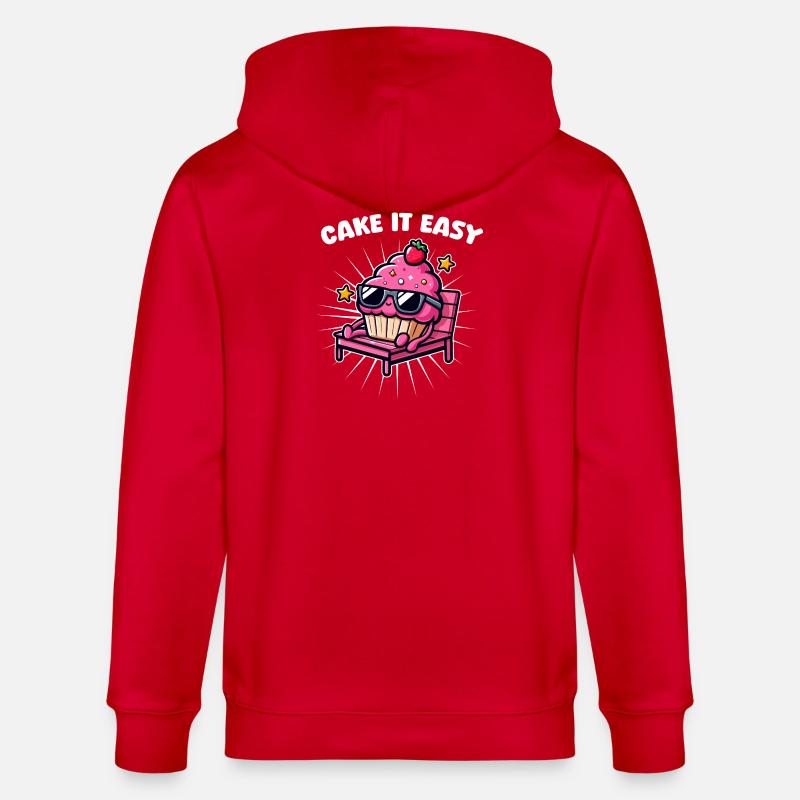 Cupcake Chill Cake Es ist einfach - Stanley/Stella Unisex Bio-Kapuzenjacke CULTIVATOR - Rot