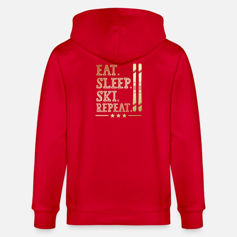 Manger dormir Ski Répéter - Veste à capuche bio CULTIVATOR Stanley/Stella Unisexe - rouge
