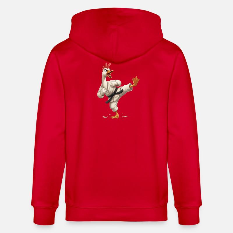 Héros de karaté de combat - Veste à capuche bio CULTIVATOR Stanley/Stella Unisexe - rouge