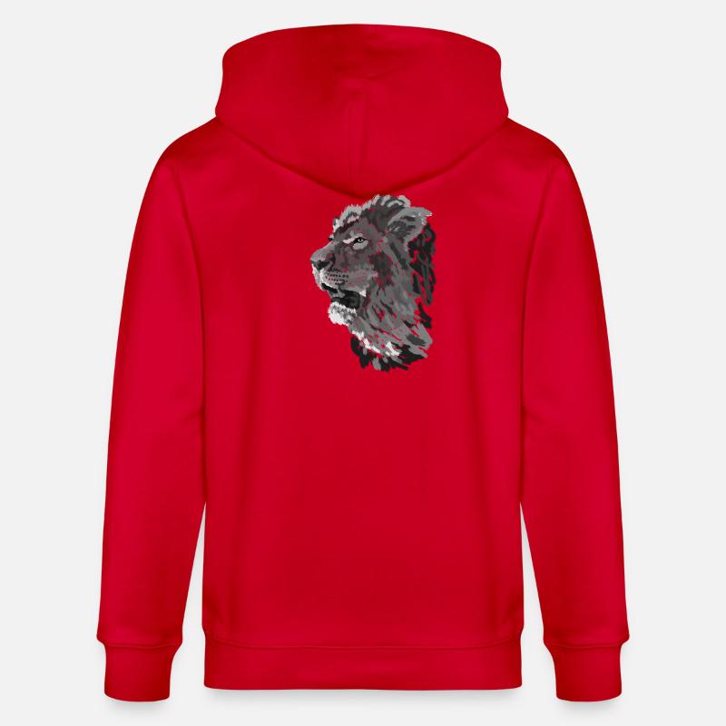 Löwe - Stanley/Stella Unisex Bio-Kapuzenjacke CULTIVATOR - Rot
