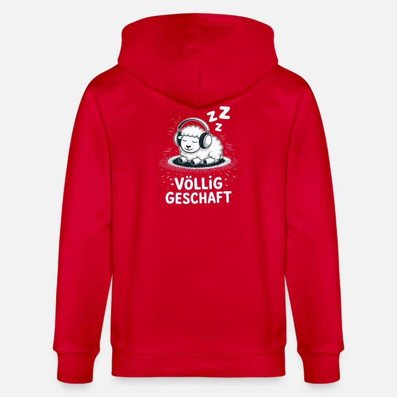 Conception de mouton entièrement réalisée - Veste à capuche bio CULTIVATOR Stanley/Stella Unisexe - rouge