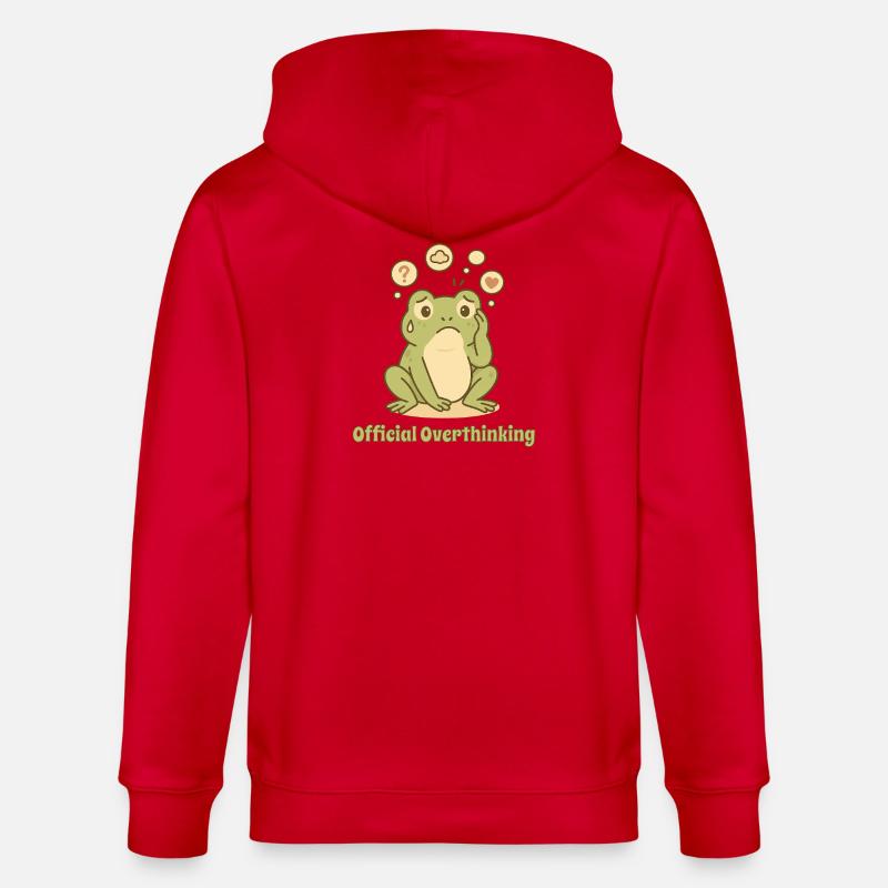 Grenouille réfléchie – Conception trop réfléchie - Veste à capuche bio CULTIVATOR Stanley/Stella Unisexe - rouge