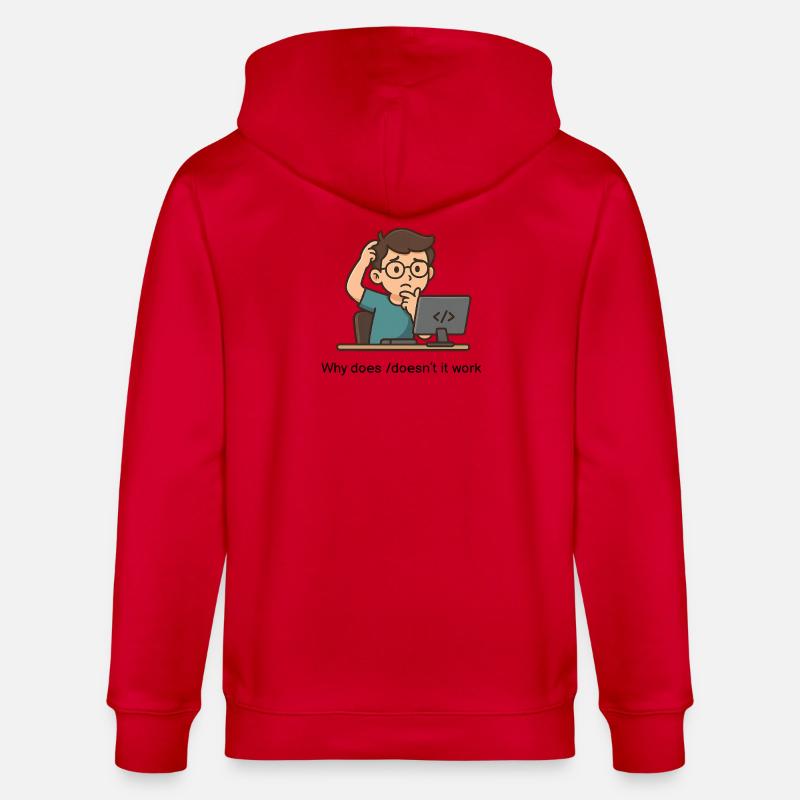 Why does/doesn’t it work - Stanley/Stella Unisex Bio-Kapuzenjacke CULTIVATOR  - Rot