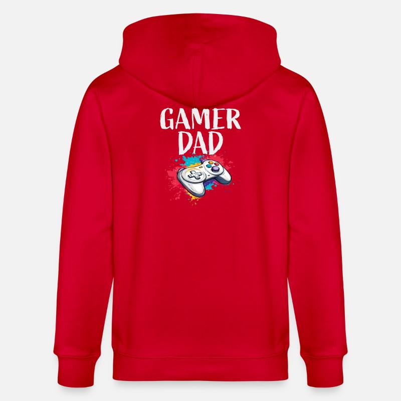 Gamer Dad Controller - Stanley/Stella Unisex Bio-Kapuzenjacke CULTIVATOR - Rot