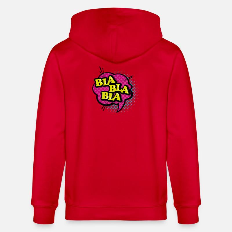 Bla Bla Pop Art Sprechblase - Stanley/Stella Unisex Bio-Kapuzenjacke CULTIVATOR - Rot