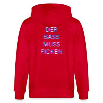 Hardtekk Tekk - Stanley/Stella CULTIVATOR  Unisex Organic Hooded Jacket - red - Back - Anna (173cm)