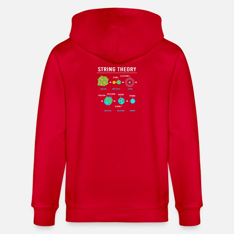 Quantenphysik Quanten Physik Quantensprung - Stanley/Stella Unisex Bio-Kapuzenjacke CULTIVATOR  - Rot