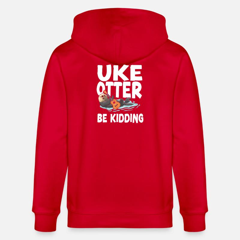 Hawaiian Ukulele Uke Otter Pun Uke - Stanley/Stella Unisex Bio-Kapuzenjacke CULTIVATOR  - Rot