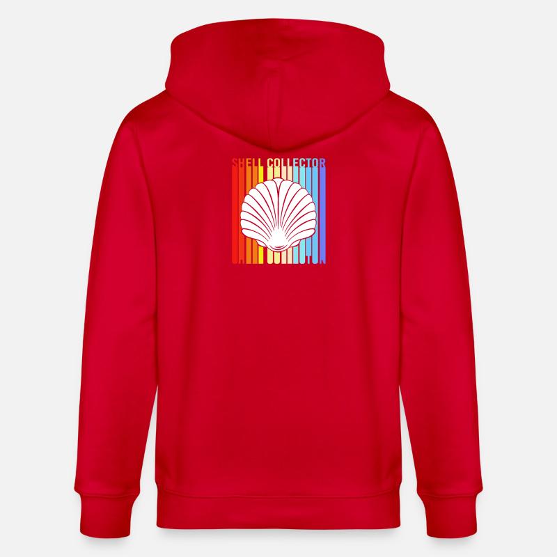 Shell Shell Collector - Stanley/Stella CULTIVATOR  Unisex Organic Hooded Jacket - red
