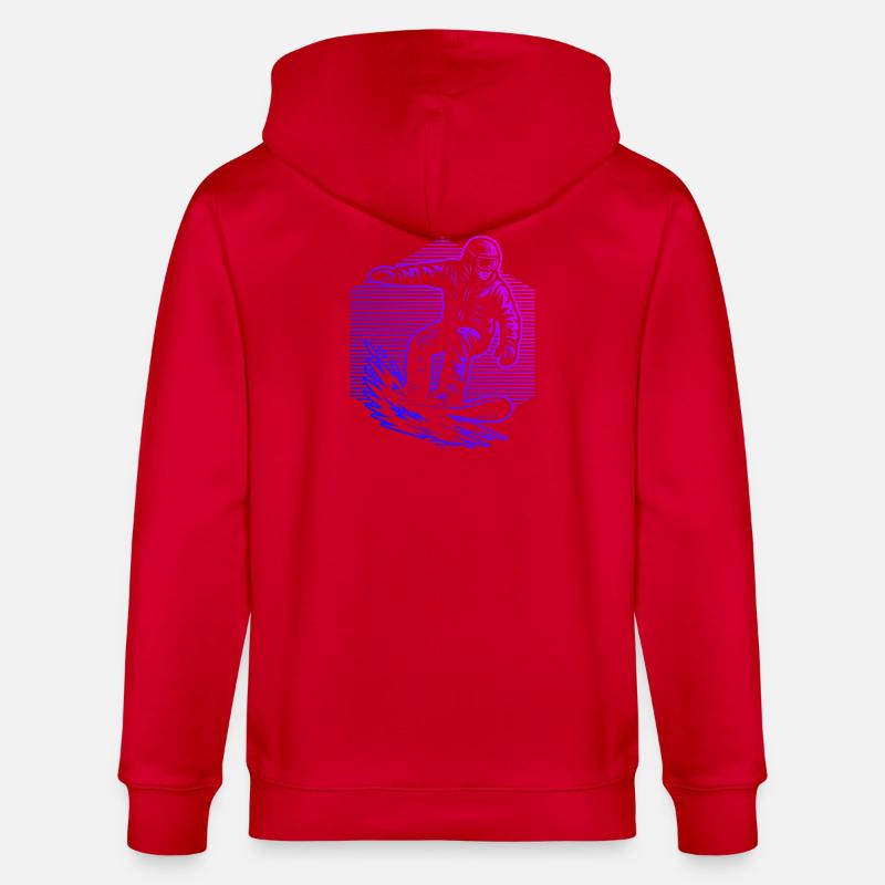 Conception de snowboard pleine de caractère - Veste à capuche bio CULTIVATOR Stanley/Stella Unisexe - rouge