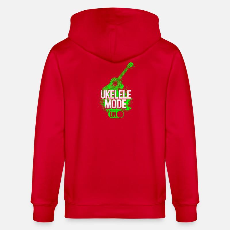 Hawaiian Ukulele Uke Ukulele Mode - Stanley/Stella Unisex Bio-Kapuzenjacke CULTIVATOR - Rot