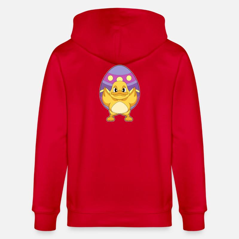 Œuf de Pâques de canard - Veste à capuche bio CULTIVATOR Stanley/Stella Unisexe - rouge