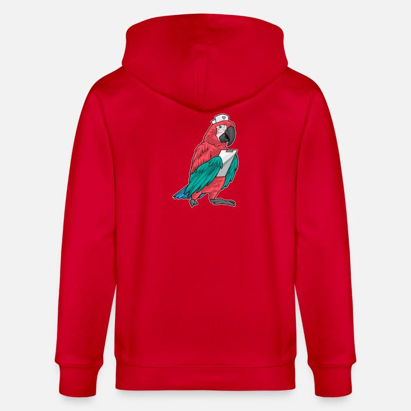 Clipboard d’infirmière perroquet - Veste à capuche bio CULTIVATOR Stanley/Stella Unisexe - rouge
