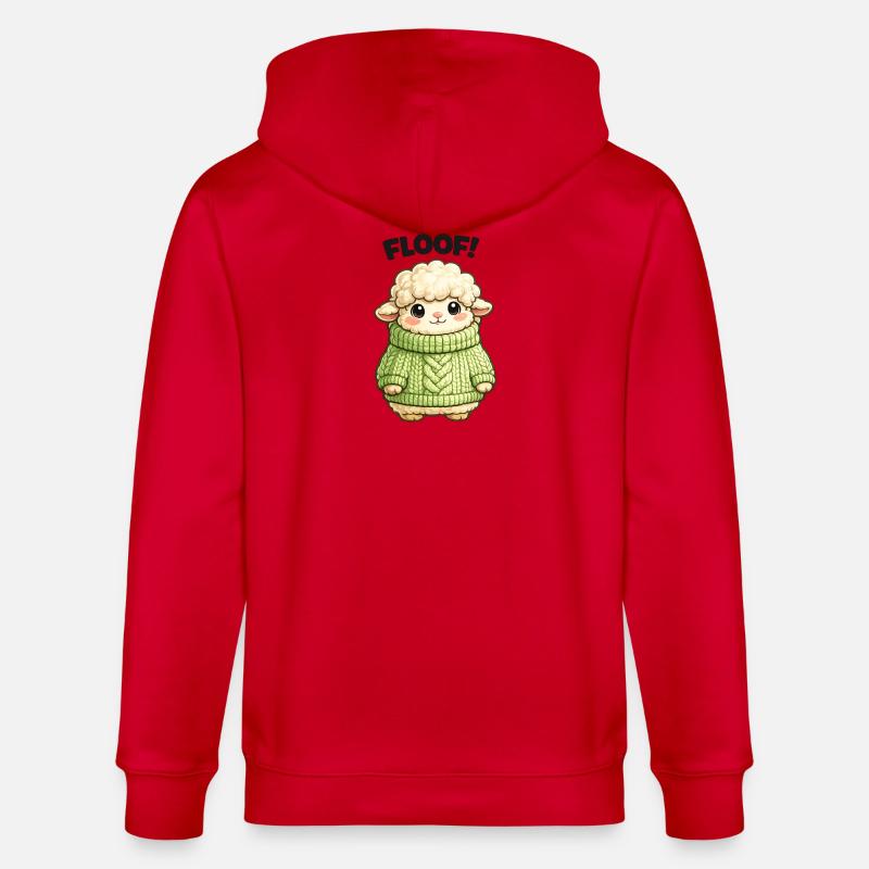 Design de pull mouton câlin - Veste à capuche bio CULTIVATOR Stanley/Stella Unisexe - rouge