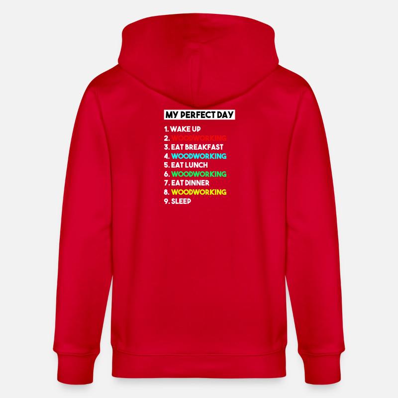 Maître menuisier Fabricant de sciures Menuisier - Veste à capuche bio CULTIVATOR Stanley/Stella Unisexe - rouge