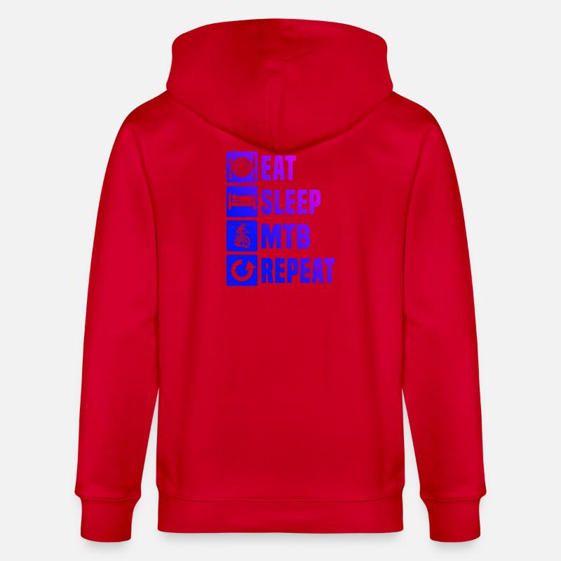 Déclaration directe sur le VTT - Veste à capuche bio CULTIVATOR Stanley/Stella Unisexe - rouge