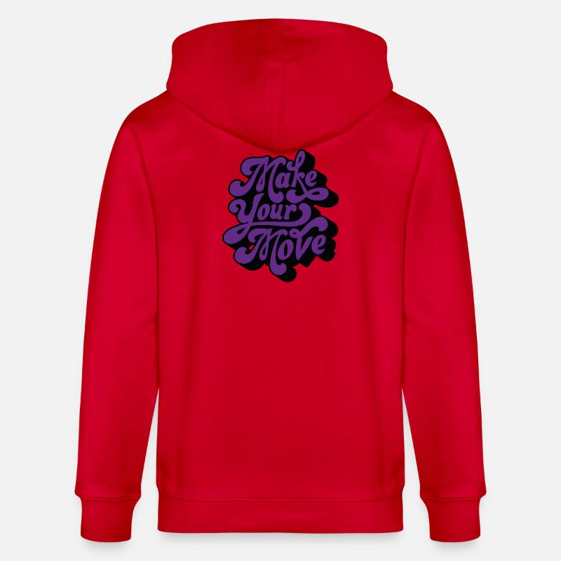 Make Your Move Retro-Skript - Stanley/Stella Unisex Bio-Kapuzenjacke CULTIVATOR  - Rot