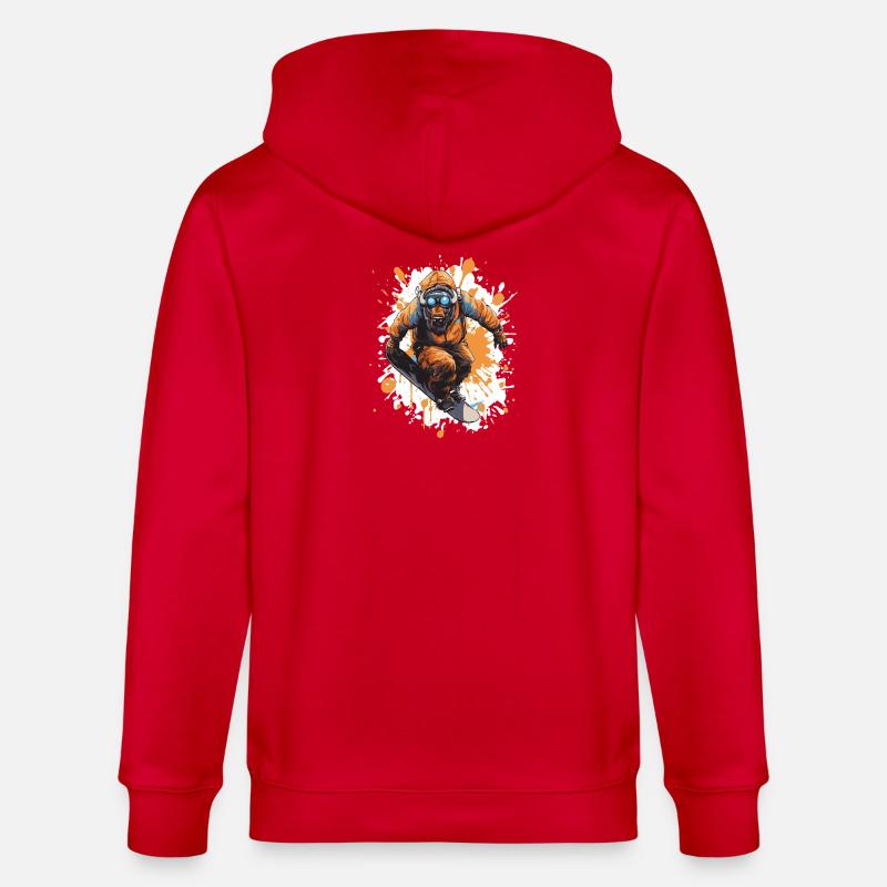 Bison Snowboard - Stanley/Stella Unisex Bio-Kapuzenjacke CULTIVATOR - Rot