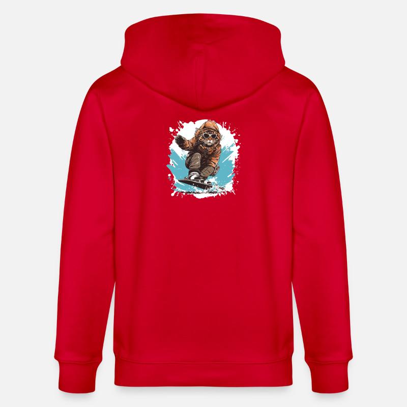 Planche à neige pour chat - Veste à capuche bio CULTIVATOR Stanley/Stella Unisexe - rouge