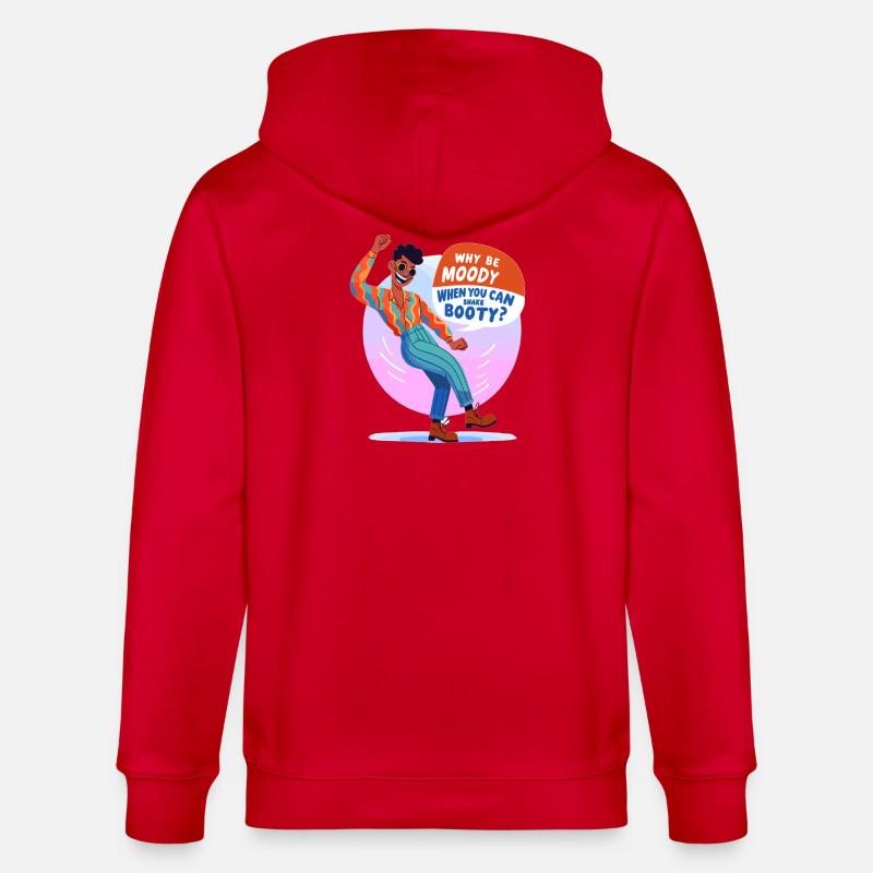 Disco-Boogie: Warum trübe Stimmung? - Stanley/Stella Unisex Bio-Kapuzenjacke CULTIVATOR  - Rot