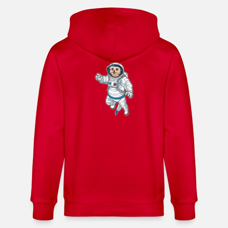 Astronaute spatial de Suricate - Veste à capuche bio CULTIVATOR Stanley/Stella Unisexe - rouge