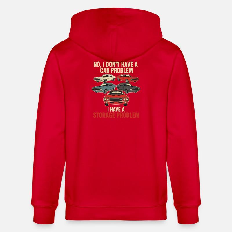 Storage Problem Car Meme Tee - Stanley/Stella Unisex Bio-Kapuzenjacke CULTIVATOR - Rot