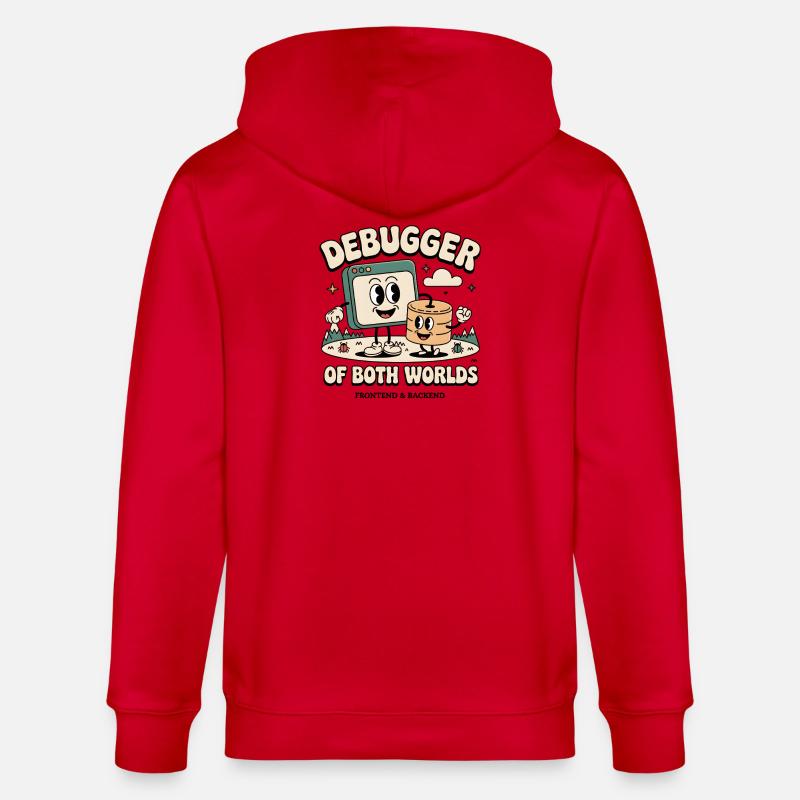Debugger beider Welten | Debugging Dev - Stanley/Stella Unisex Bio-Kapuzenjacke CULTIVATOR  - Rot